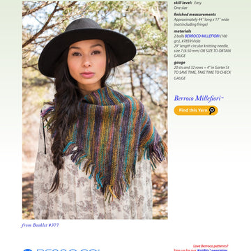 Berroco Kveta Wrap Knitting Pattern