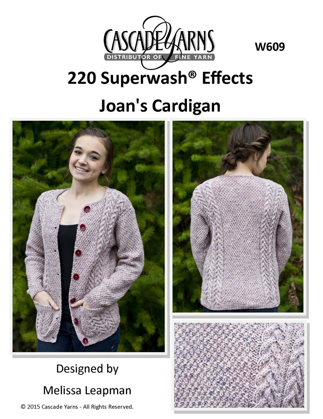 Cascade Yarns W Joan's Cardigan Knitting Pattern