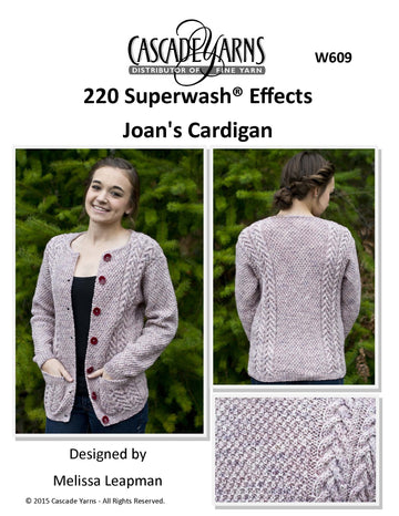 Cascade Yarns W Joan's Cardigan Knitting Pattern