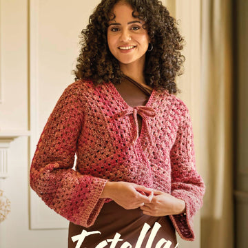 Estella Crochet Hexagon Cardigan by Cassie Ward in Retreat Twist Chunky