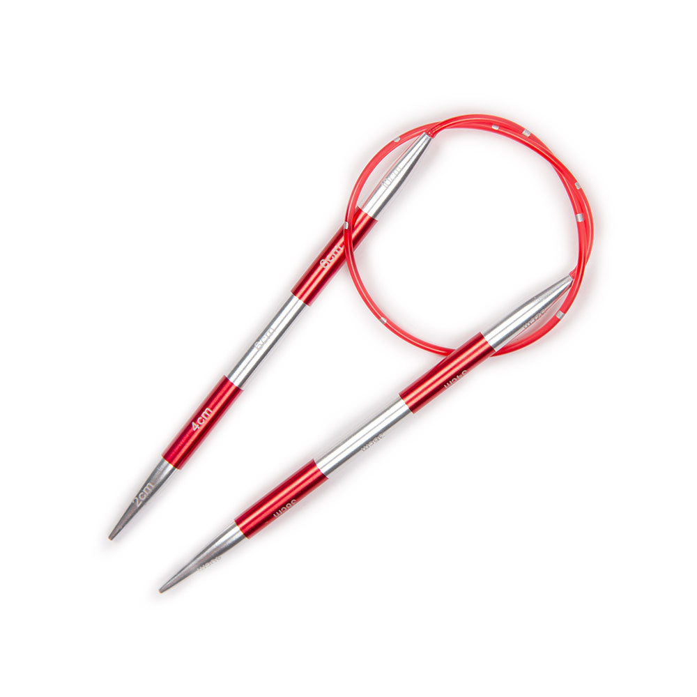 KnitPro Smartstix Red Fixed Circular Needles 16" (1 Pair)