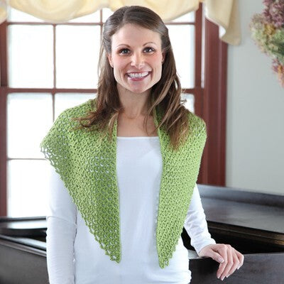Valley Yarns Pincushion Moss Crocheted Shawl Pattern Pattern