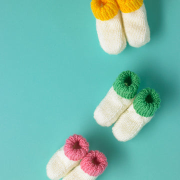 Paintbox Yarns Polar Bootees Knitting Pattern