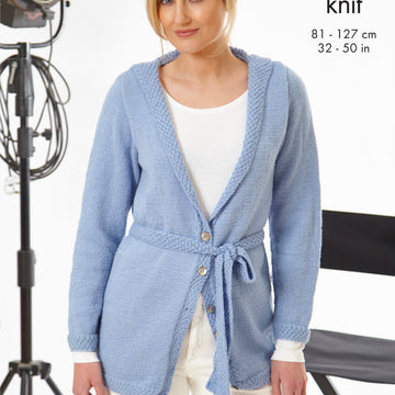 Cardigans in King Cole Merino Blend DK - 6367 - Leaflet
