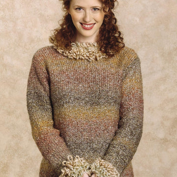 Knit Fringed Elegance Pullover Jumper Knitting Pattern