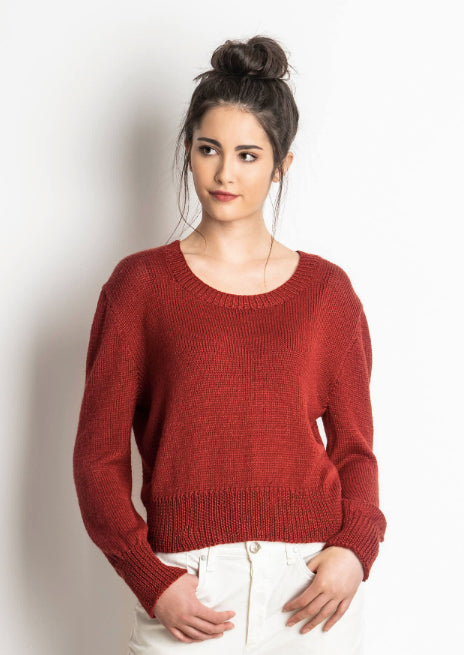 Blue Sky Fibers Lake Melissa Sweater Jumper Knitting Pattern