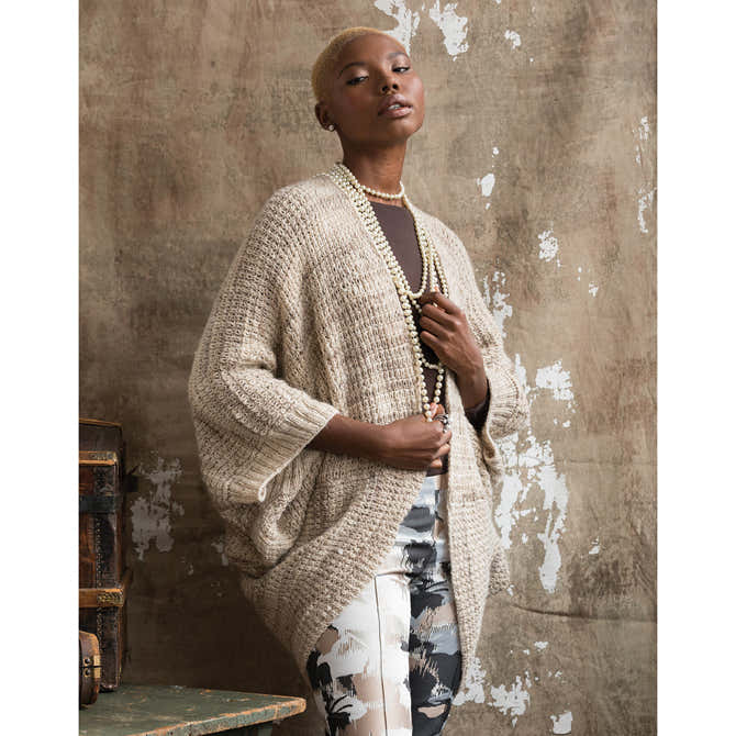 Noro Textured Cocoon Cardi Cardigan Knitting Pattern