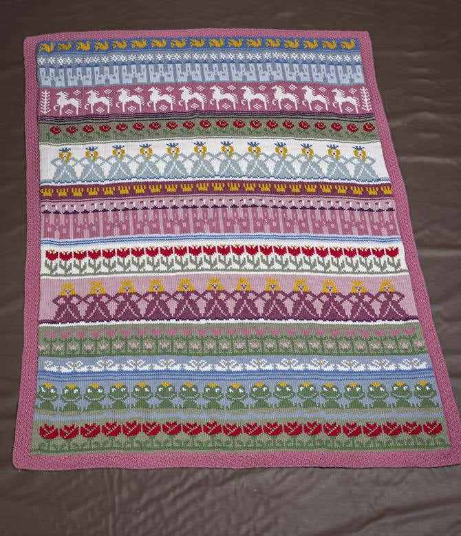 Prinsesse Blanket in Viking Garn Alpaca Storm
