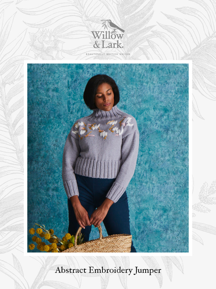 Willow & Lark Abstract Embroidery Jumper Knitting Pattern