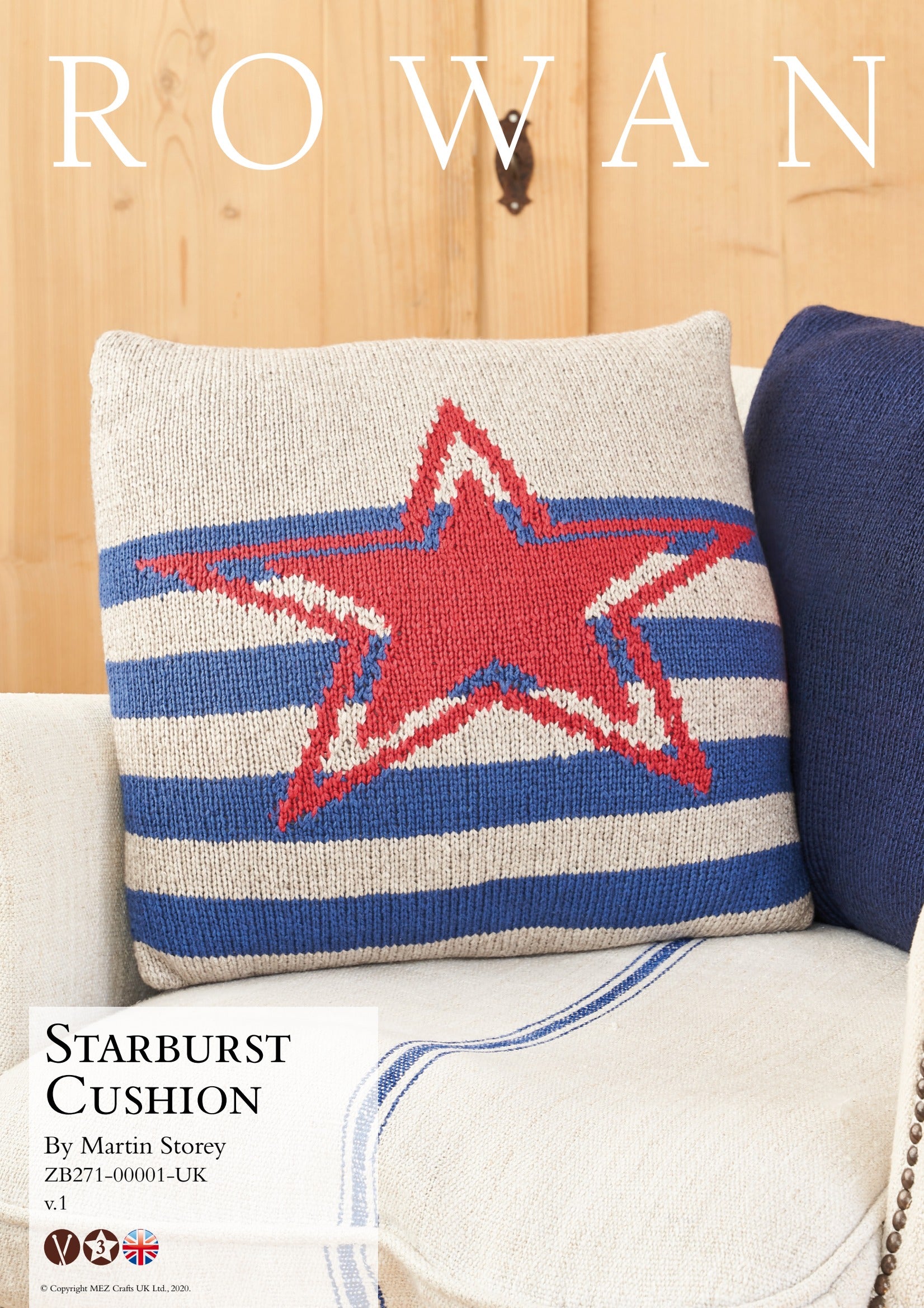 Rowan Starburst Cushion Homeware Knitting Pattern