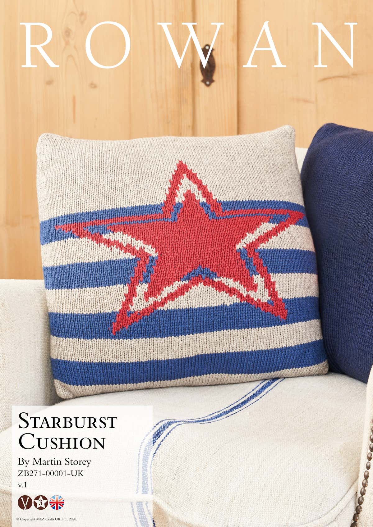 Rowan Starburst Cushion Homeware Knitting Pattern