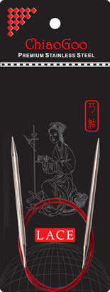 ChiaoGoo 16 in RED Lace Circular Needles Stainless Steel