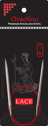 ChiaoGoo 16 in RED Lace Circular Needles Stainless Steel