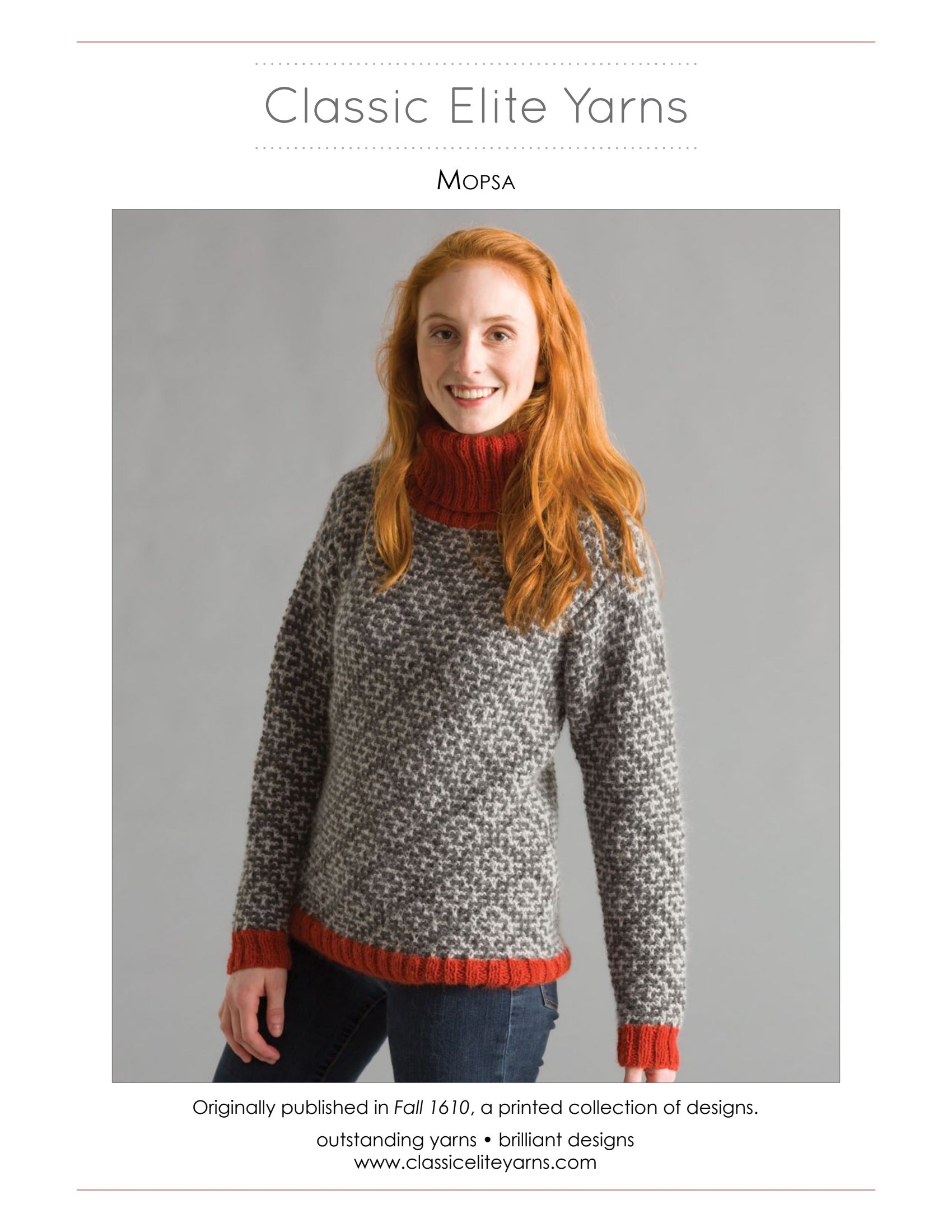 Classic Elite Yarns Mopsa Jumper Knitting Pattern