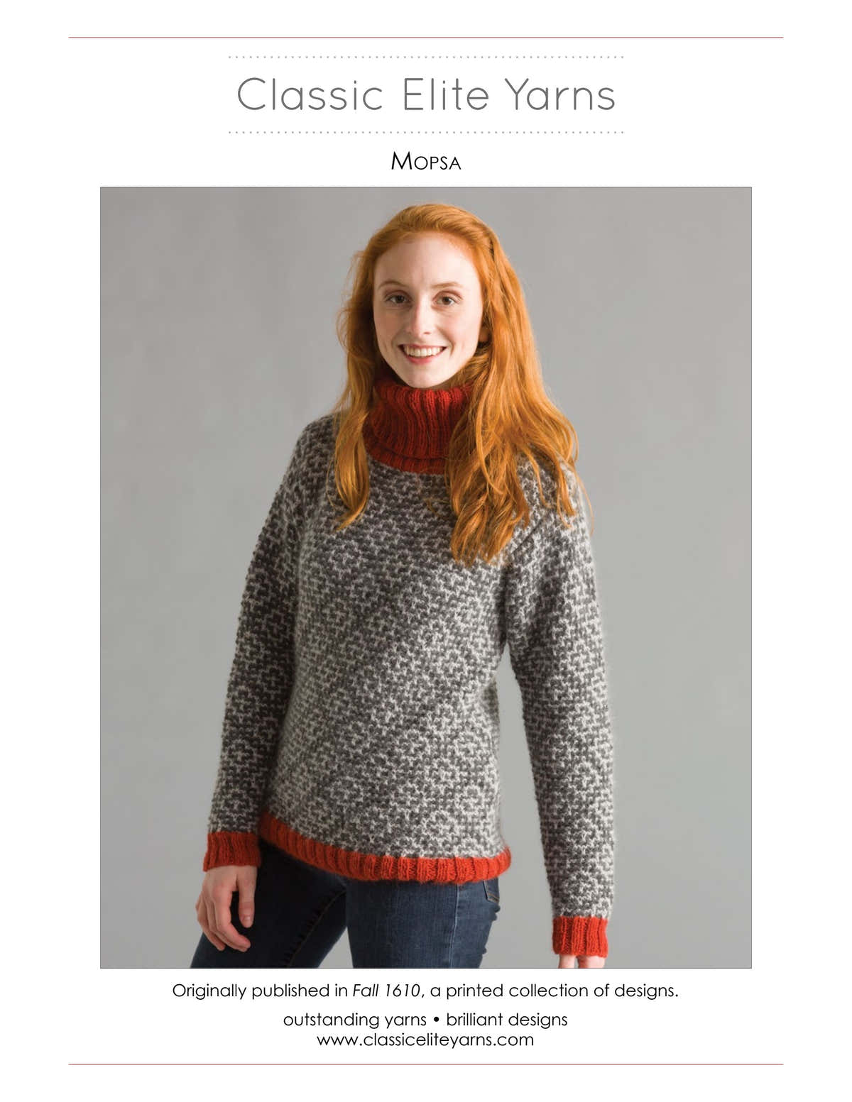 Classic Elite Yarns Mopsa Jumper Knitting Pattern