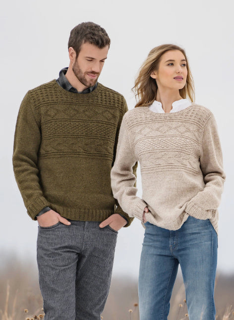 Blue Sky Fibers Pemberton Pullover Jumper Knitting Pattern