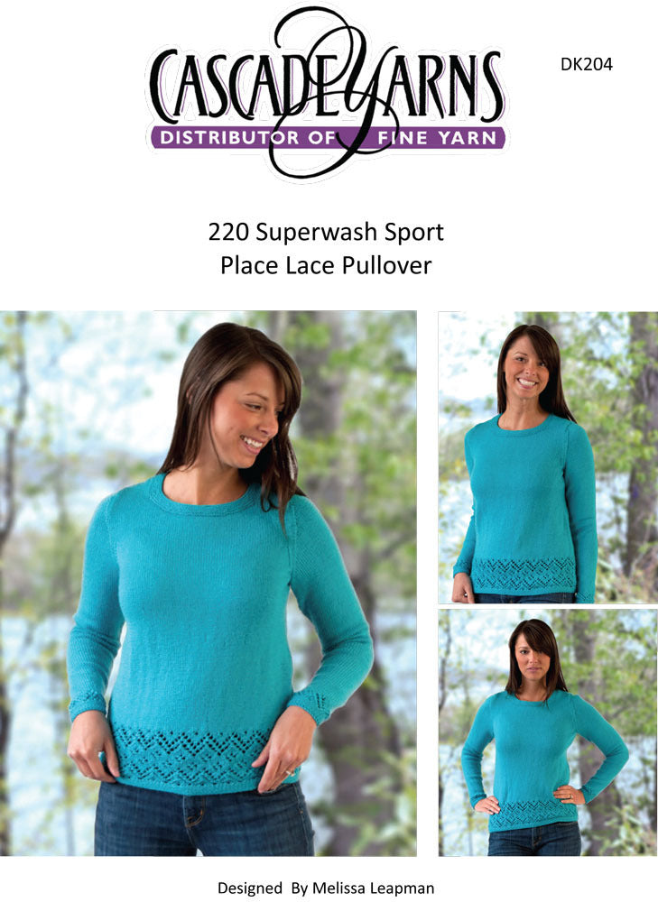 Placed Lace Pullover Jumper Knitting Pattern