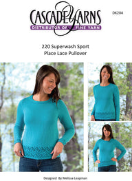 Placed Lace Pullover Jumper Knitting Pattern