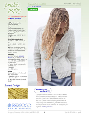 Berroco 353 Prickly Poppy PDF