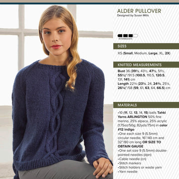 Tahki Yarns Alder Pullover Knitting Pattern