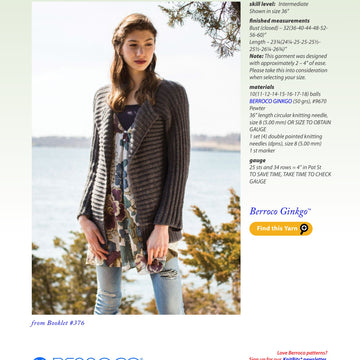 Berroco Jessamyn Cardigan Knitting Pattern