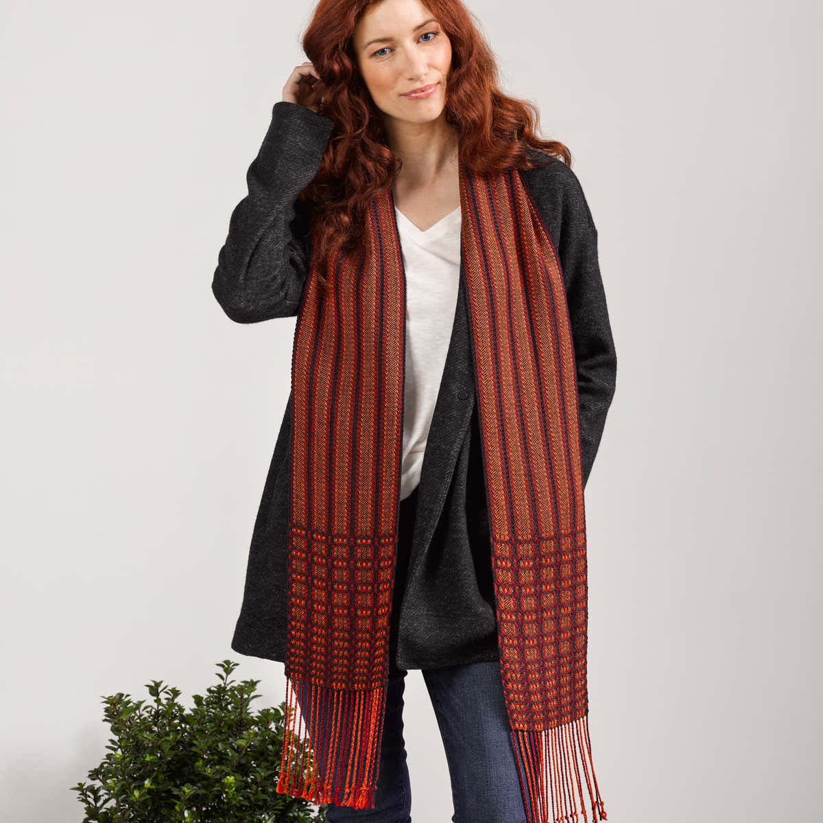 Valley Yarns #215 Playing with Fire Scarf