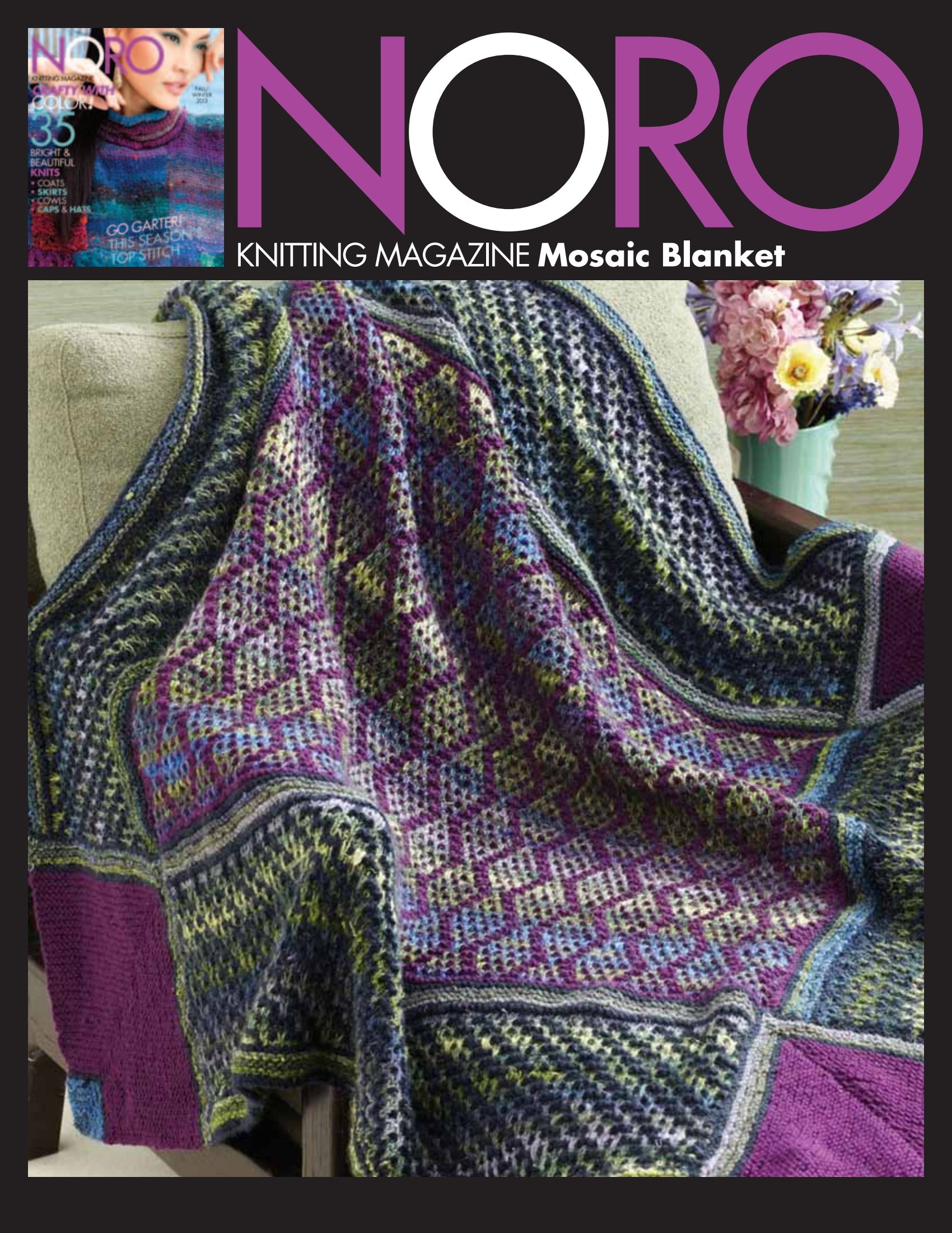 Noro Mosaic Blanket Knitting Pattern