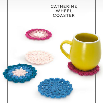 Paintbox Yarns Catherine Wheel Coaster Crochet Pattern