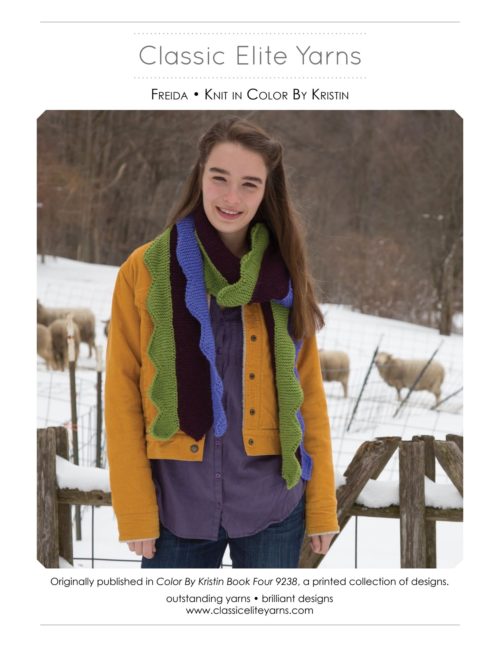 Classic Elite Yarns Freida Scarf Knitting Pattern