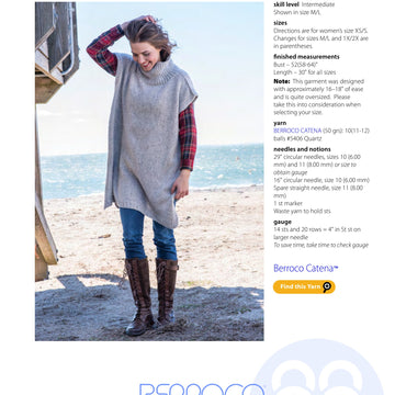 Berroco Arisha Cape Knitting Pattern