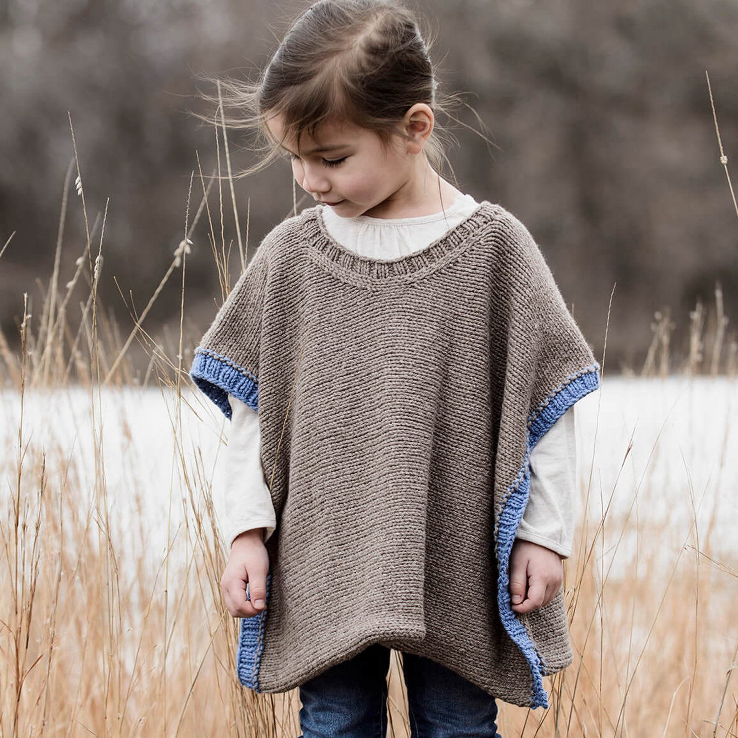 Blue Sky Fibers Puddle Jumper Poncho Knitting Pattern