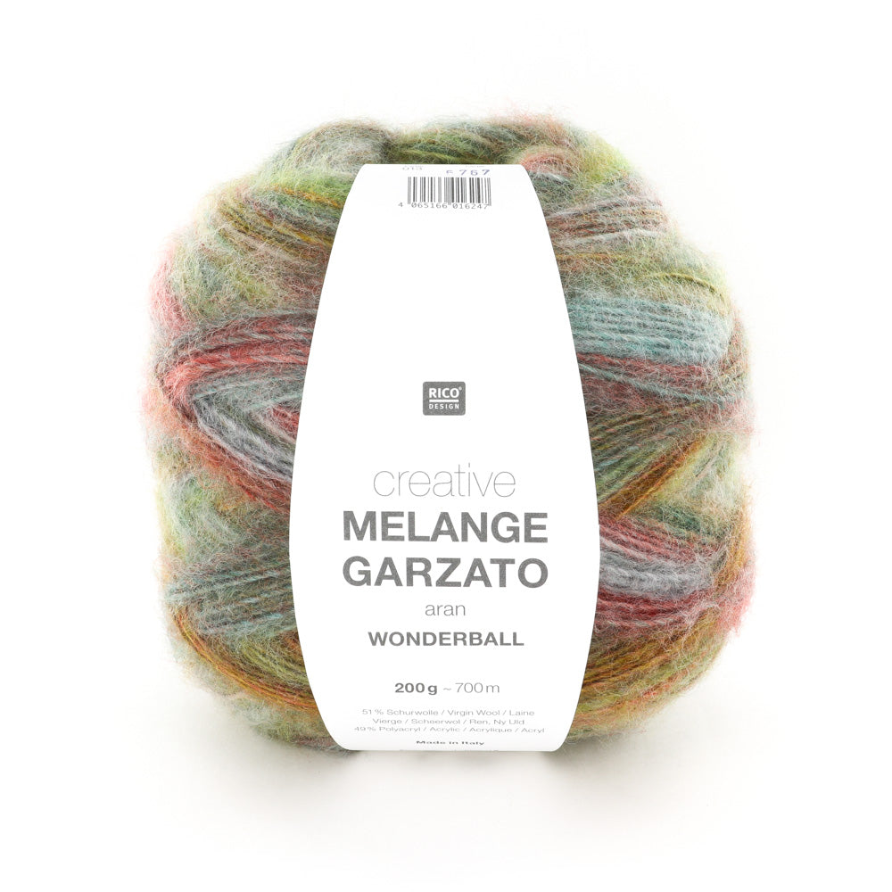 Rico Design Creative Melange Garzato Aran Yarn - Wool DK