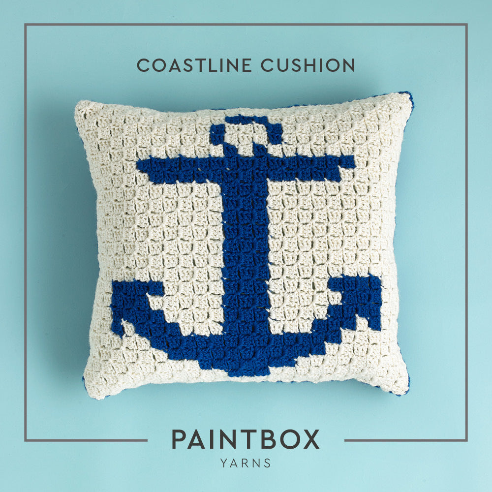 Paintbox Yarns Coastline Cushion Crochet Pattern