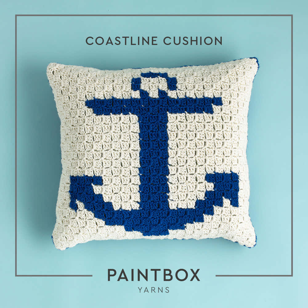 Paintbox Yarns Coastline Cushion Crochet Pattern