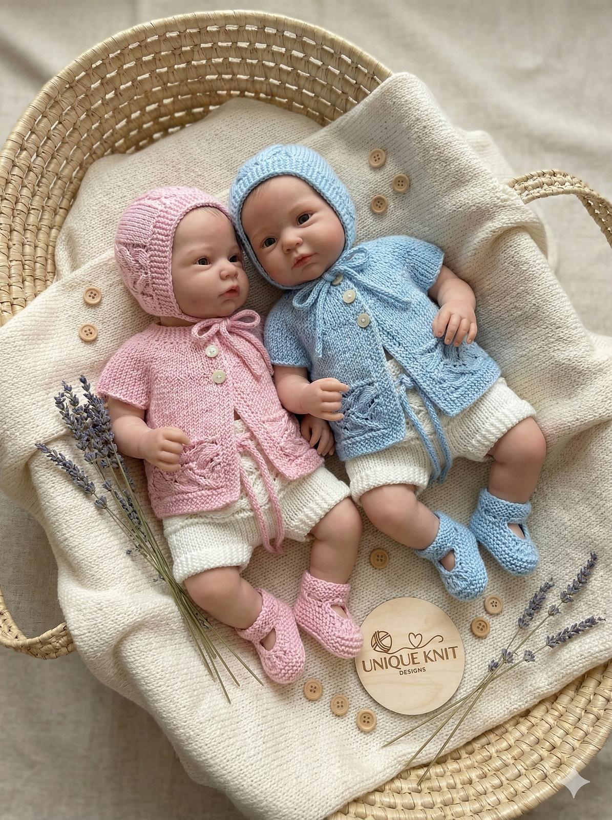 “Heather” sideways knitted set