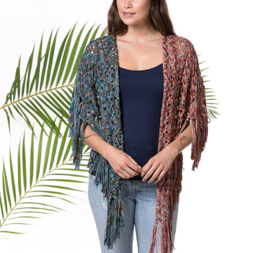 Tahki Yarns Fire Island Fringed Shawl/Bandana Knitting