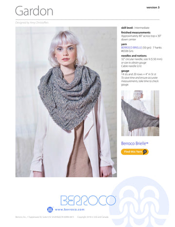 Berroco Gardon Wrap Knitting Pattern