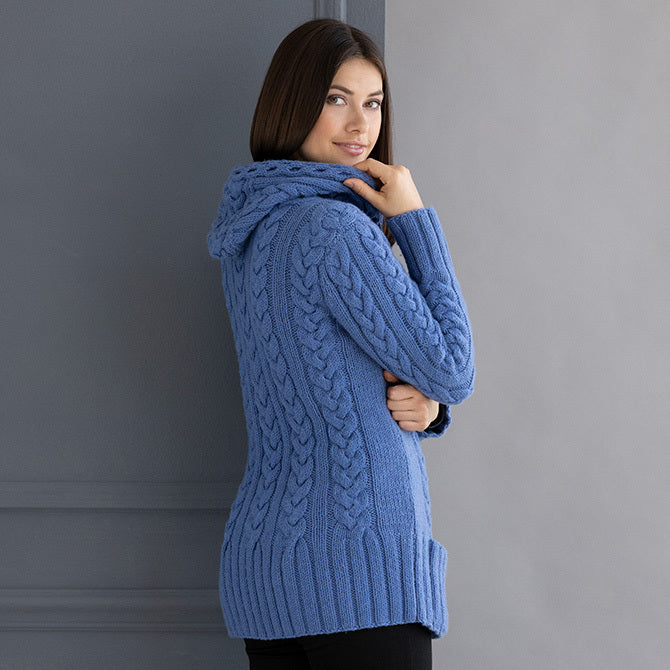 String Nicole Hoodie Cardigan Knitting Pattern