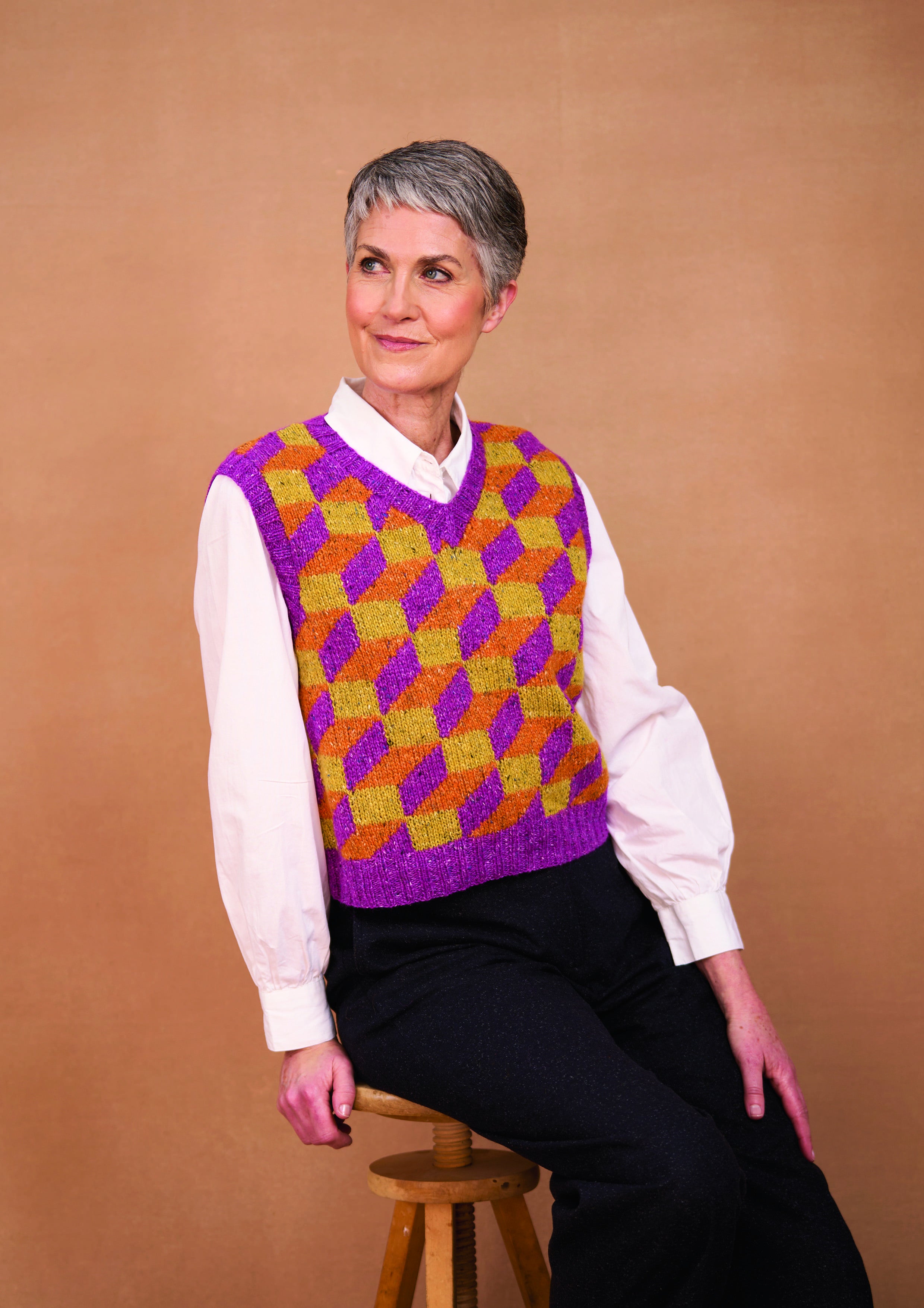 Optical In Rowan Kaffe Fassett Felted Tweed Knitting Pattern