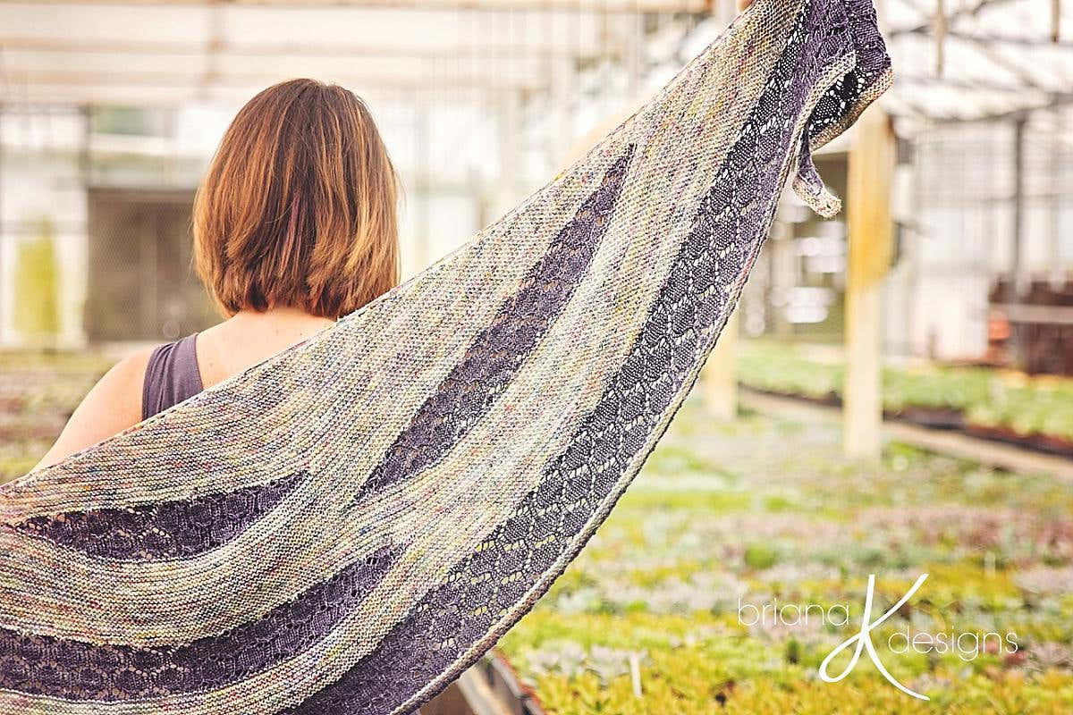 Modern Honeycomb Knit Shawl