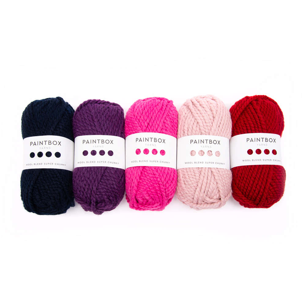 Paintbox Yarns Wool Blend Super Chunky 5 Ball Color Pack Yarn - Acrylic Super Chunky