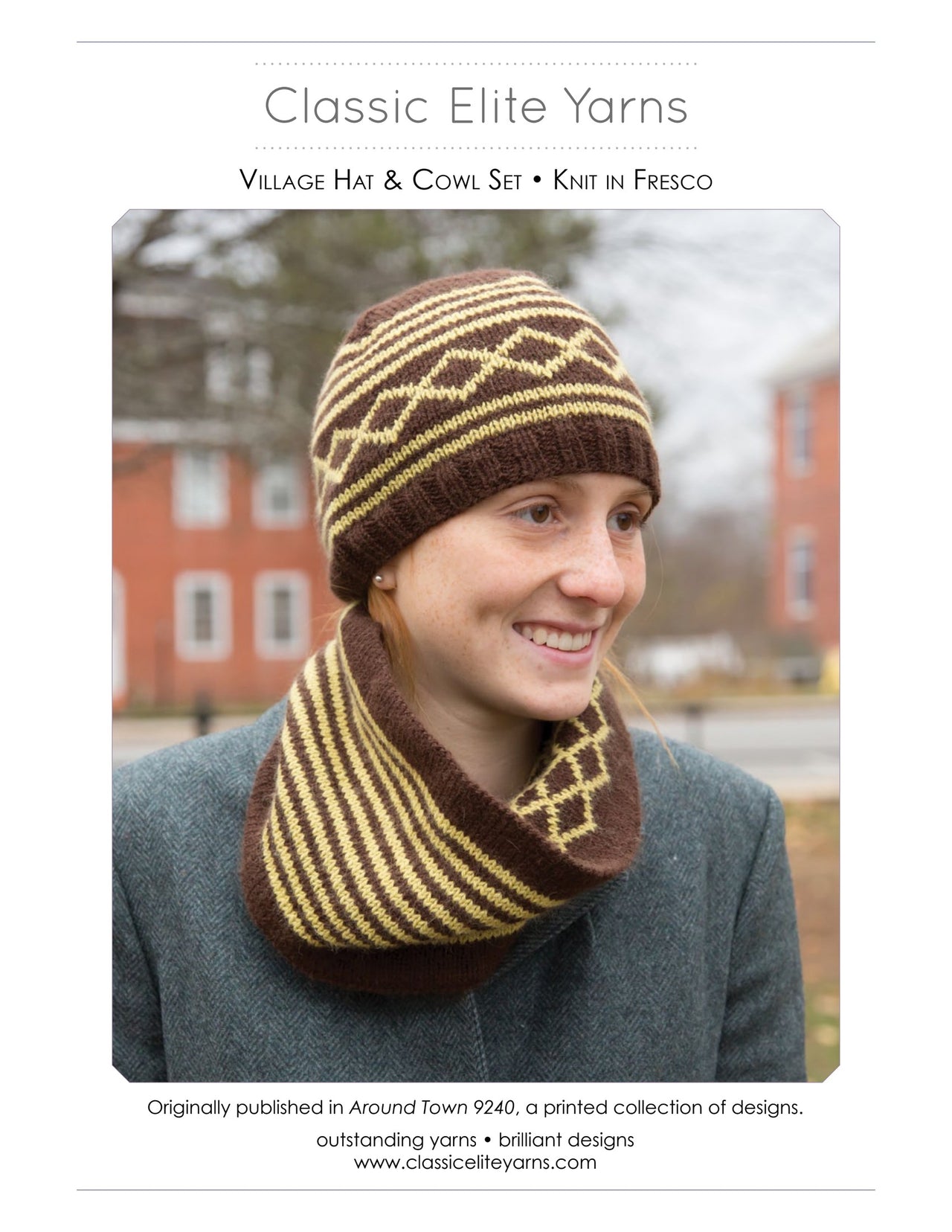 Classic Elite Yarns Village Hat & Cowl Knitting Pattern