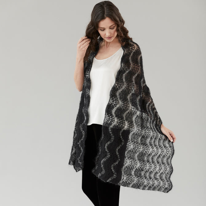 Sesia Lily Shawl Wrap Knitting Pattern