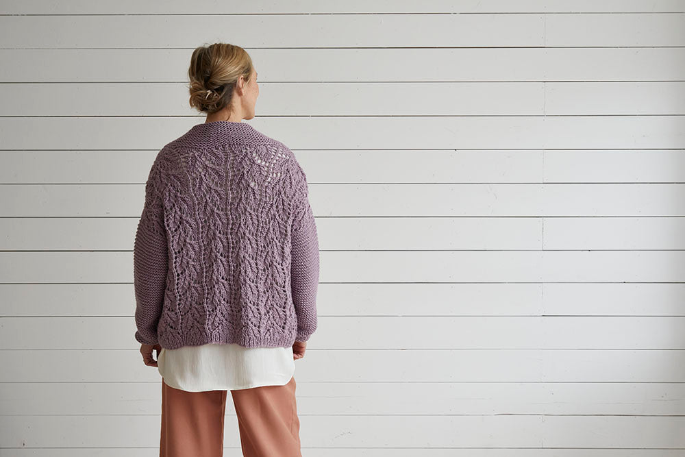Debbie Bliss Lace & Garter Stitch Cardigan Knitting Pattern