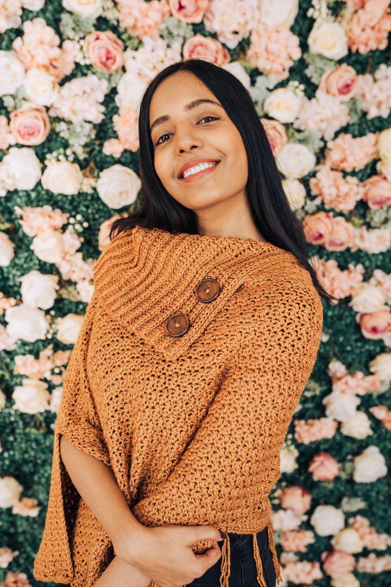 Sugar Maple Poncho in Lion Brand Basic Stitch Skein Tones - M20404 BSAP PDF
