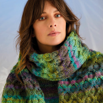 Sirdar Kelp Sleeve Sweater & Scarf Knitting Pattern