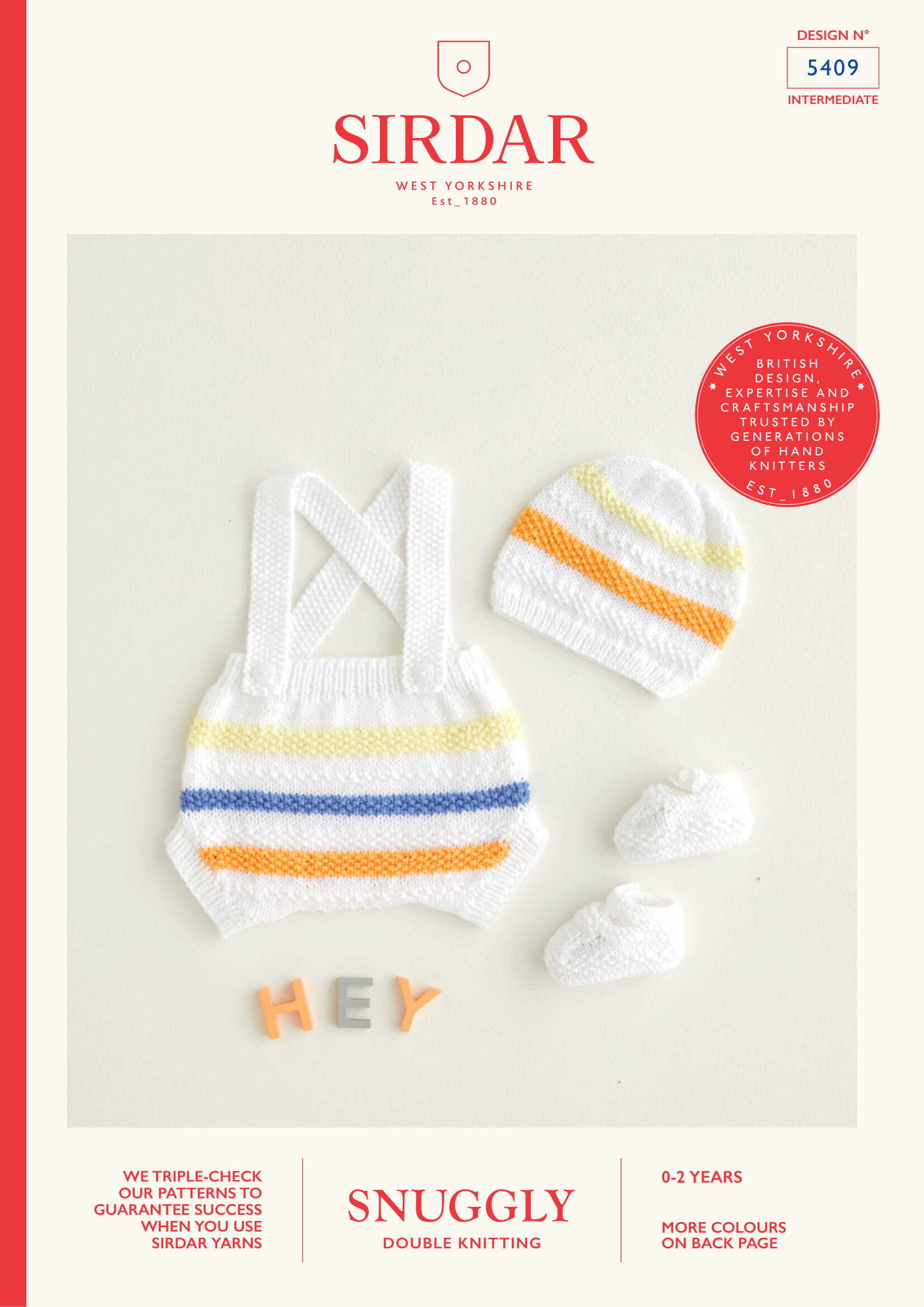 Sirdar Rainbow Romper, Hat & Booties Knitting Pattern