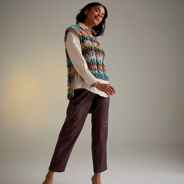 Sirdar Staghorn Fern Tabard Waistcoat Knitting Pattern