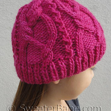 #160 Meandering Cables One-Ball Hat
