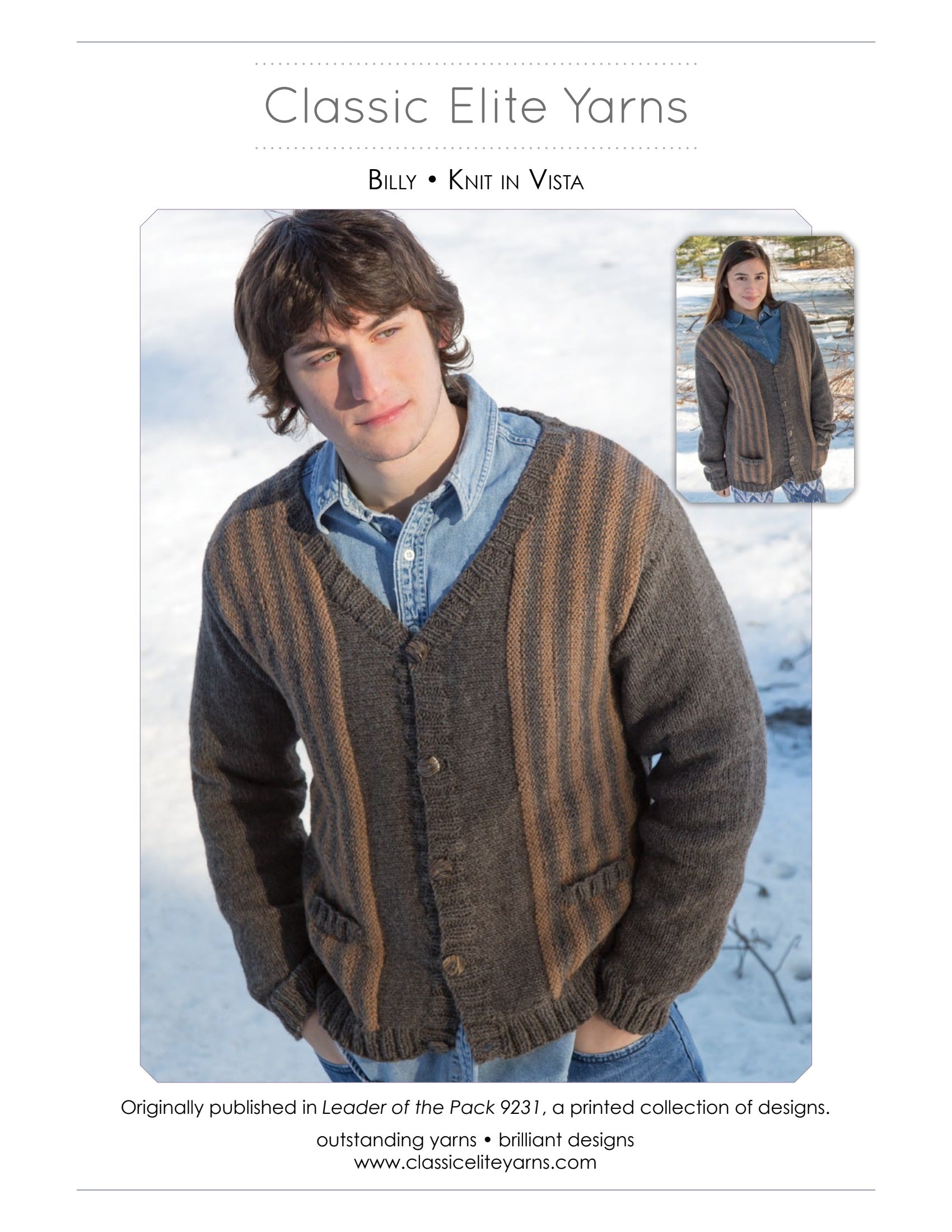 Classic Elite Yarns Billy Cardigan Knitting Pattern